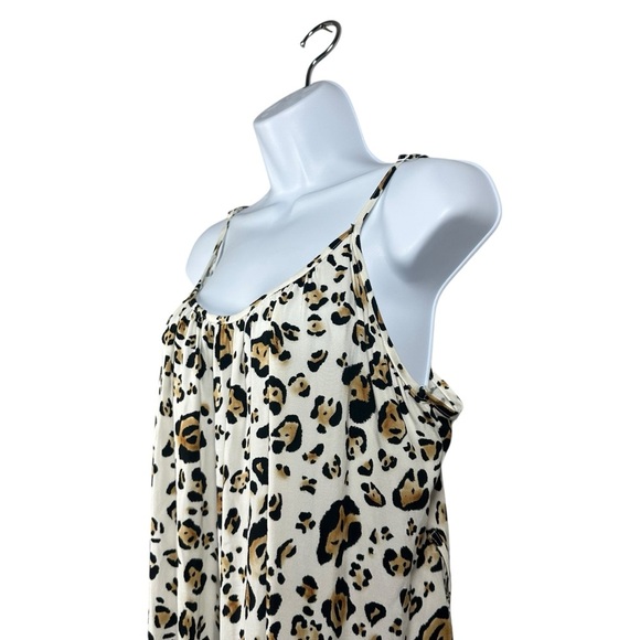 Corey Lynn Calter Arabella Leopard Midi Dress L Petite Spaghetti Strap (No Belt) - Picture 8 of 14
